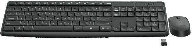 Клавиатура+мышь Logitech Wireless Desktop MK235 Black