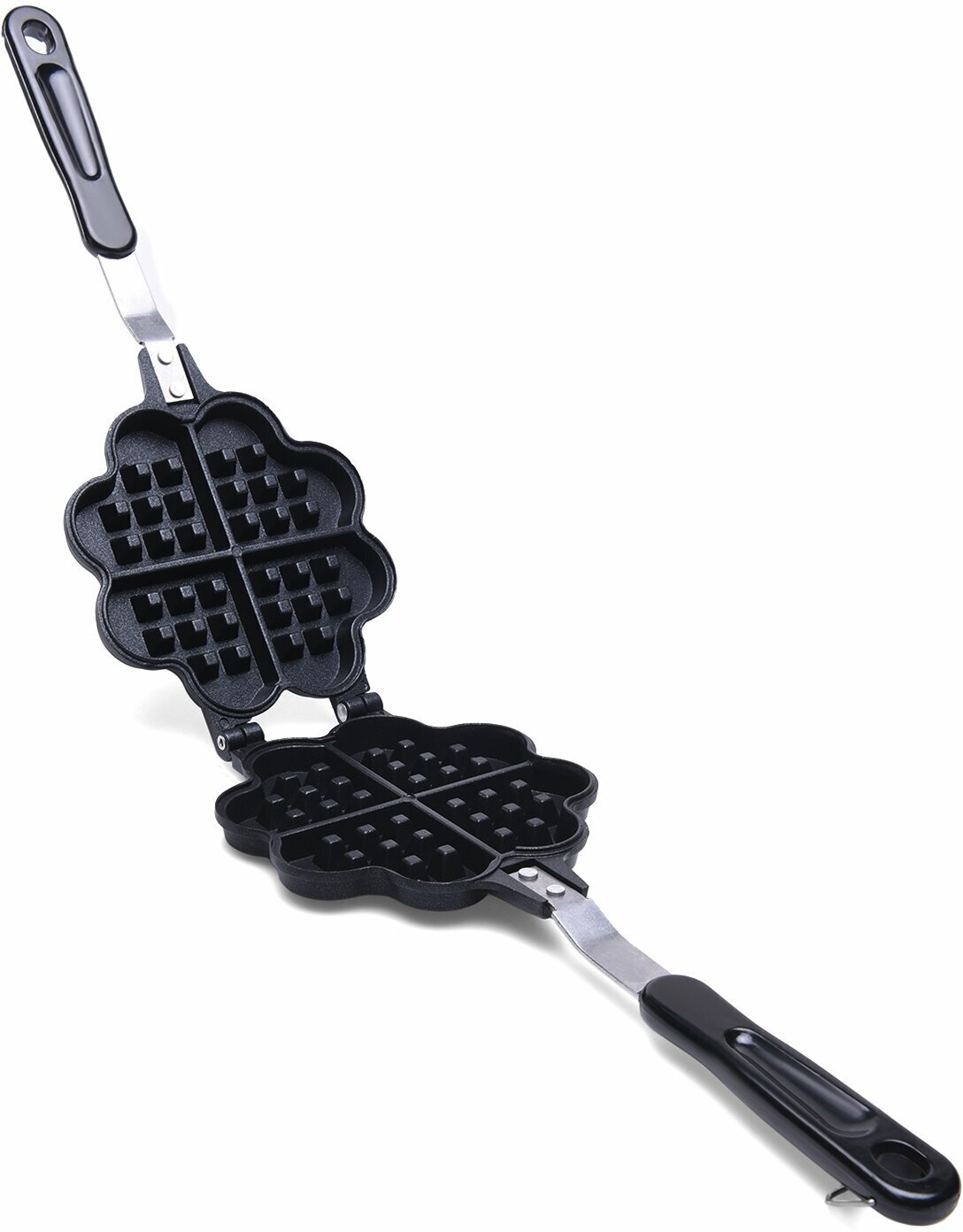 фото Мини вафельница для венских и бельгийских вафель для плиты на газу и панели, маленькая сковорода с антипригарным покрытием, форма для вафель