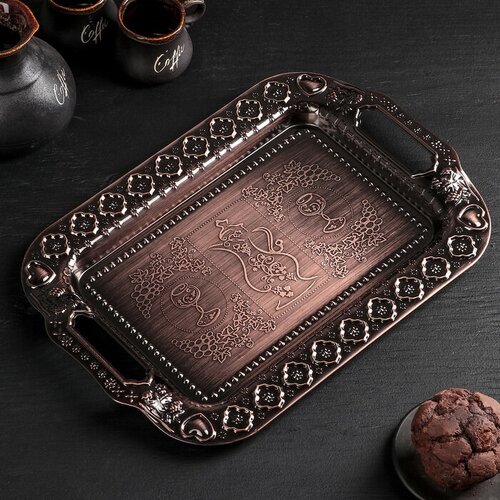 Поднос из нержавеющей стали Дарк 35263 см цвет бронзовый 1861₽