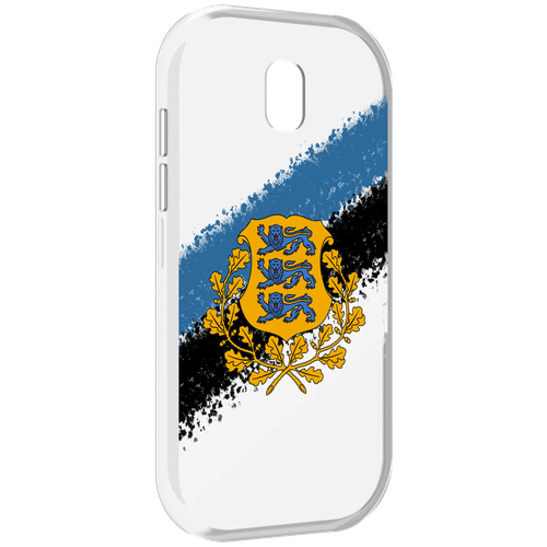 Чехол MyPads герб флаг эстонии-2 для Caterpillar S42 задняя-панель-накладка-бампер