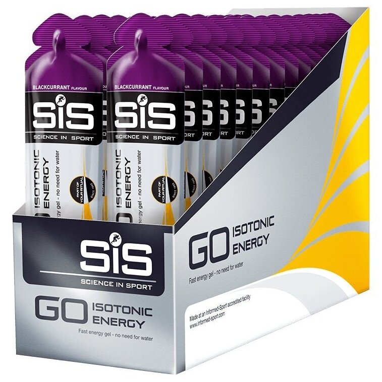 Гель питьевой SCIENCE IN SPORT (SiS) GO Isotonic Energy Gels 30 x 60 мл, Черная смородина