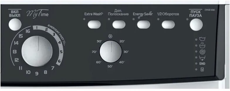 Обзор: Стиральная машина Indesit EWSB 5085 BK CIS, загрузка 5 кг, скорость отжима 800 об/мин