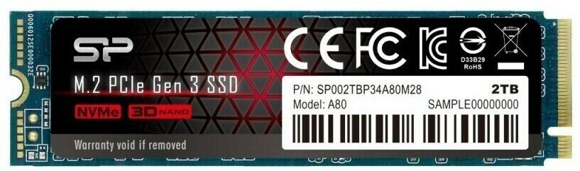 SSD накопитель Silicon Power M-Series M.2 2280 2Tb (SP002TBP34A80M28)