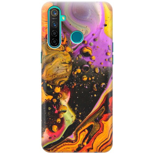 фото Силиконовый чехол на realme 5 pro / рилми 5 про с принтом "разноцветные капли" gosso