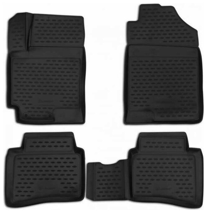 фото ELEMENT3D2563210 Коврики 3D в салон KIA Rio, 06/2017->, Седан/Хб. (X-Line), 4 шт. (полиуретан) / Киа