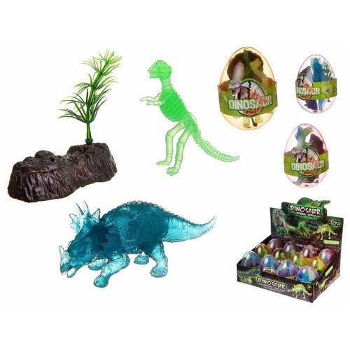 фото Фигурка в яйце динозавр + скелет динозавра 8,5см, 1 шт. junfa toys