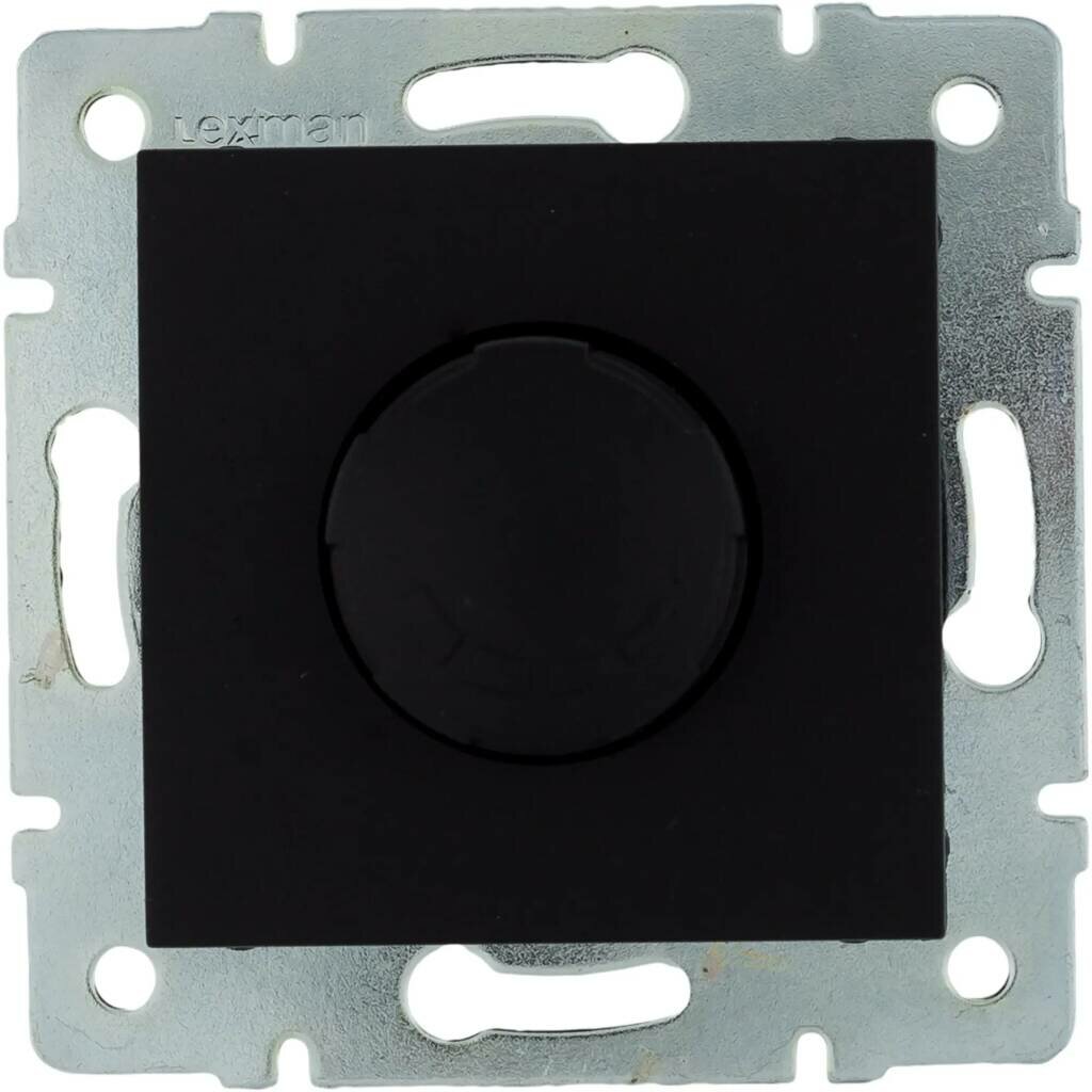 фото Диммер встраиваемый Lexman Виктория 1000 Вт цвет черный бархат матовый