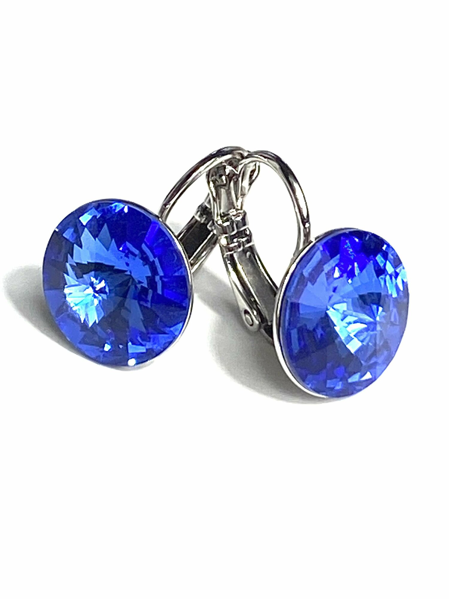 Серьги Florento, хрусталь, кристаллы Swarovski, синий — фото 1