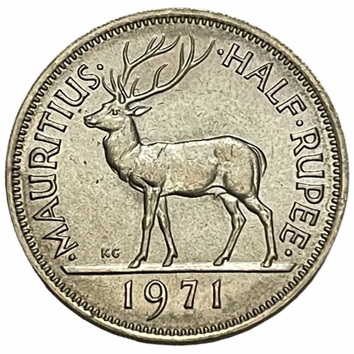 Маврикий 1/2 рупии 1971 г.