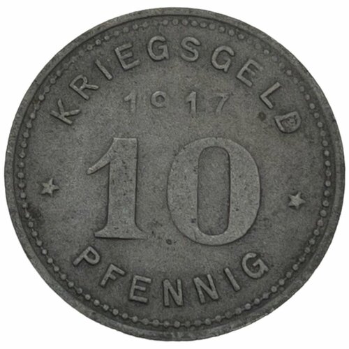 Германия (Германская Империя) Виттен 10 пфеннигов 1917 г. (6) германия германская империя виттен 10 пфеннигов 1917 г 2