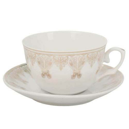 Пара чайная LaVenir Золотой узор, 250 мл, фарфор