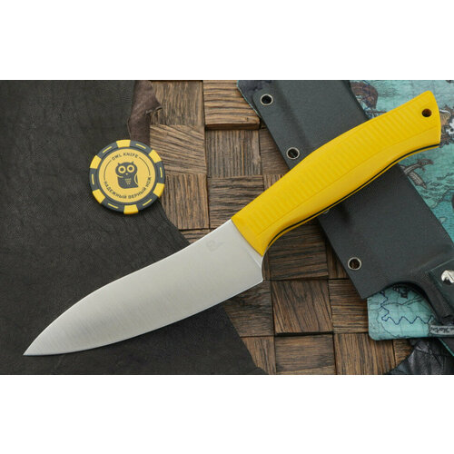 Нож Owl Knife Canadian, сталь Bohler N690, рукоять желтый G-10