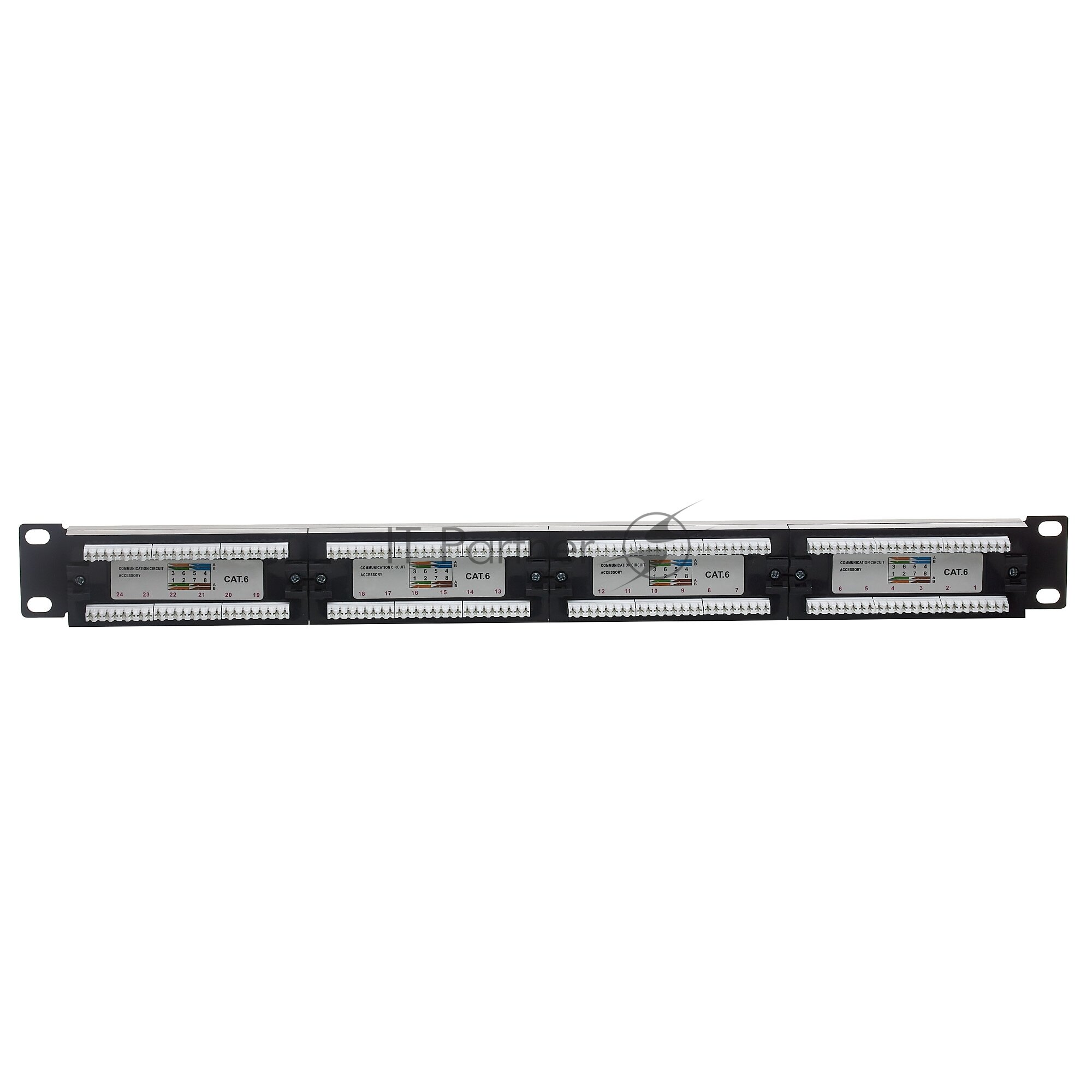 Патч-панель Exegate EX281080RUS (19", UTP, 24 port, cat.6, KRONE&110(dual IDC), 1U, RoHS, Black, RTL) - фото №10