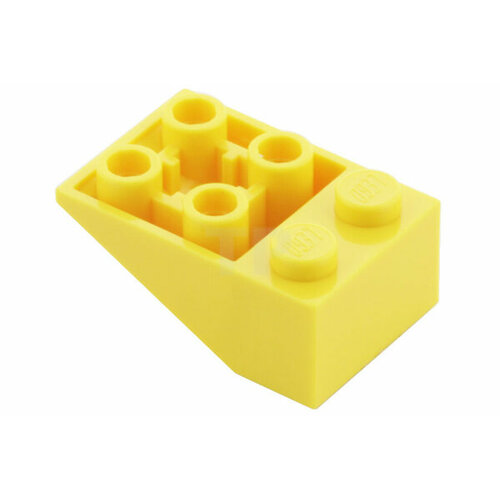 Деталь LEGO 374724 Кровельный кирпичик 2X3/25° нижняя часть (желтый) 50 шт.