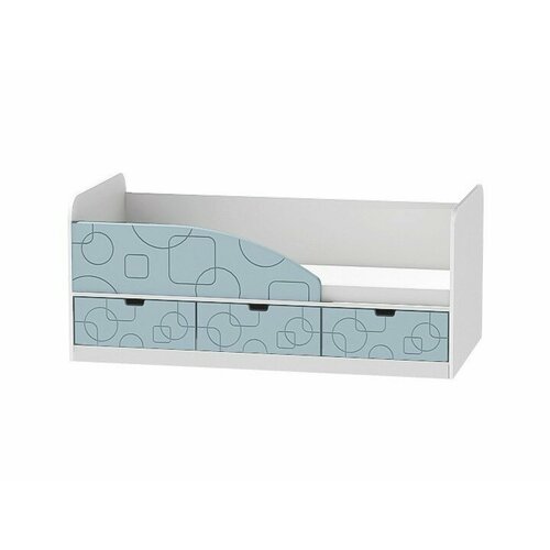 Кровать Бриз-4 80х160 леваяправая Квадрат Антарктида Белый Левый 10465₽