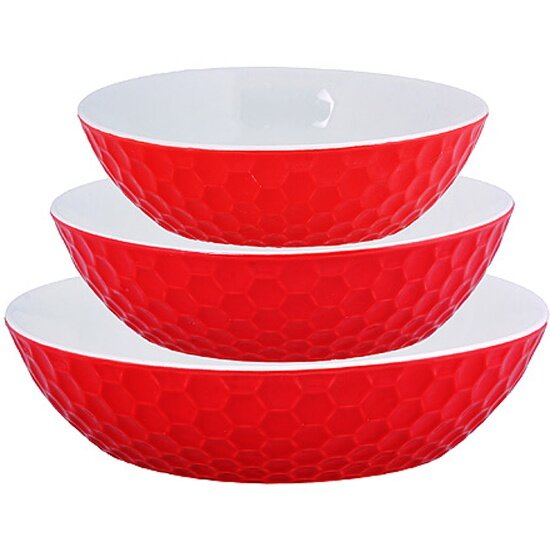 фото Набор салатниц LORAINE 3 предмета, красный
