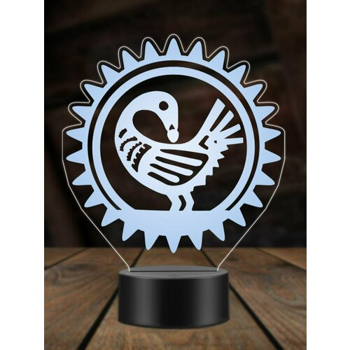 Ночник Санкофа Птица Адинкра, ночная лампа, 3Д светильник