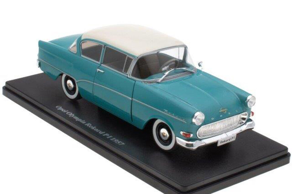 Opel olympia rekord pi 1957 light blue/white