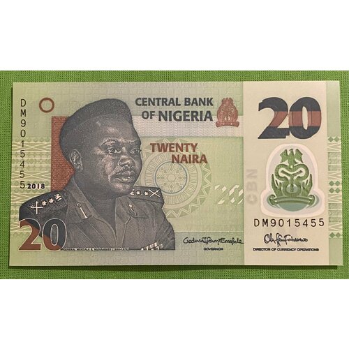 Банкнота Нигерия 20 найра 2018 год, полимерная UNC