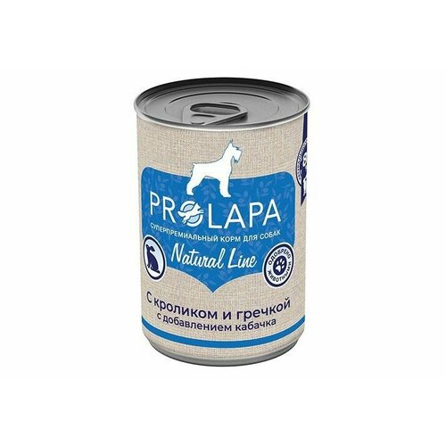 Prolapa консервы для собак Natural Line с кроликом, гречкой и кабачком, 400 г