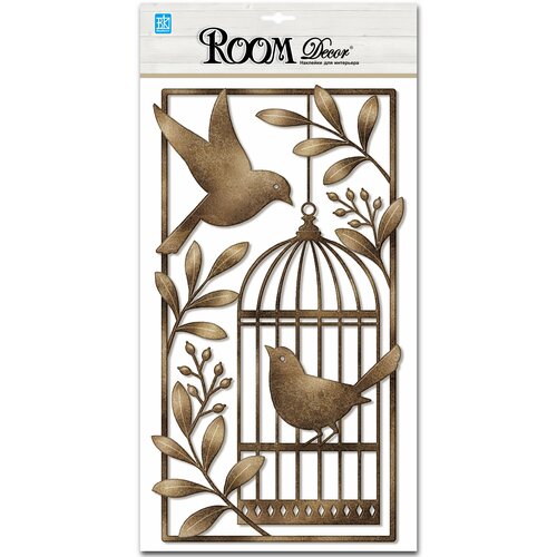 Наклейка декоративная Room Decor 0919 PLA панно рельеф птицы 24x40 см