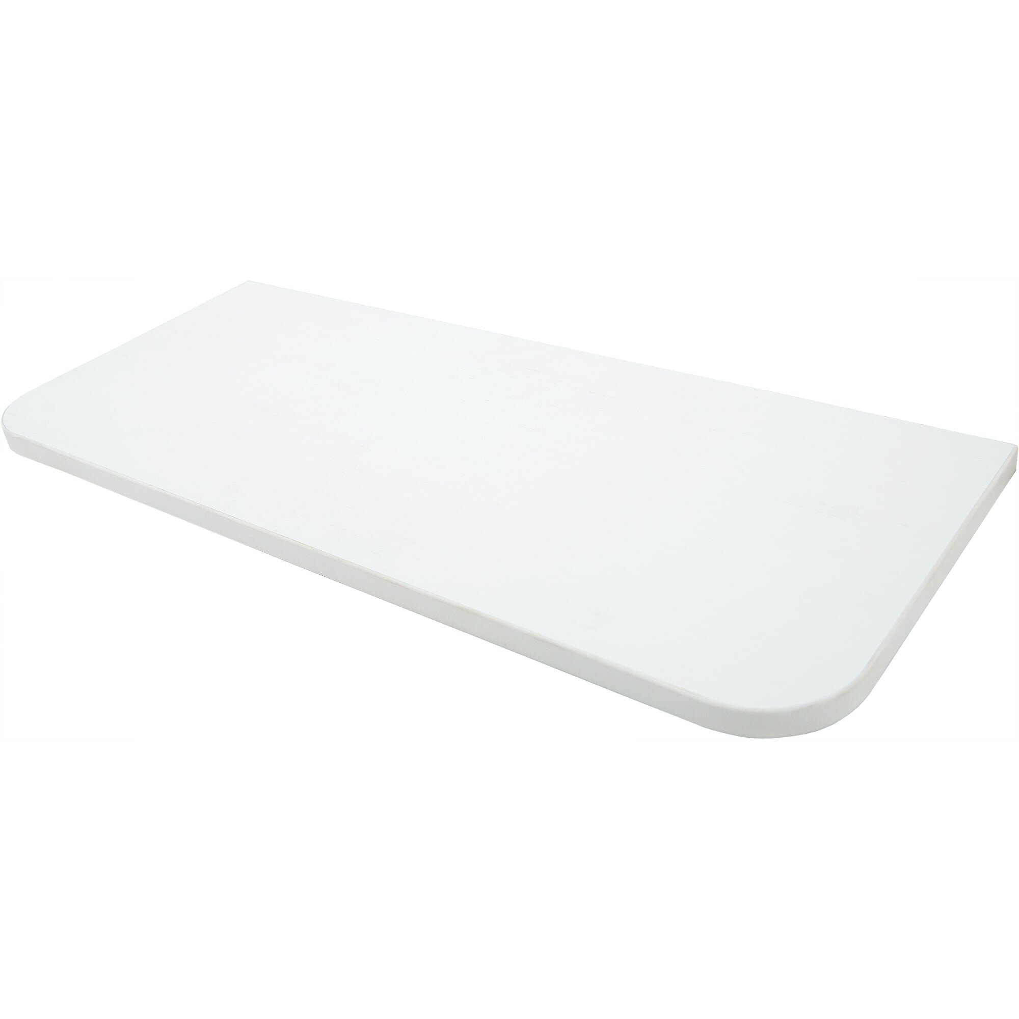 фото Полка мебельная закруглённая угловая 60x25x1.6 см ЛДСП цвет белый премиум