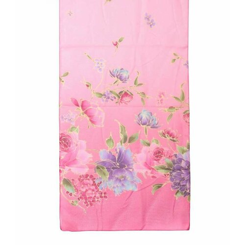 фото Шарф roby foulards,160х40 см, one size, розовый