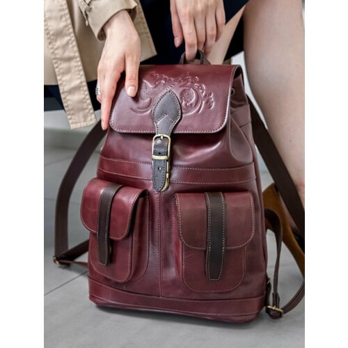 фото Рюкзак kalinovskaya, фактура гладкая, бордовый