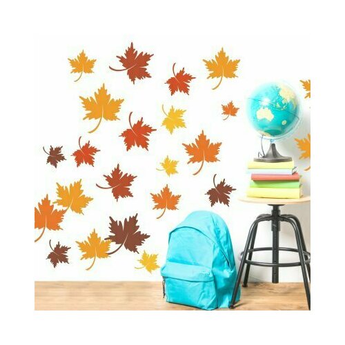 Наклейка интерьерная на стену «Кленовые листья»