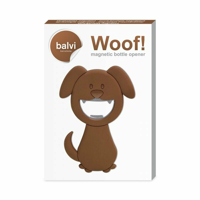 Открывалка магнитная Balvi Woof!, цвет коричневый - фото №2