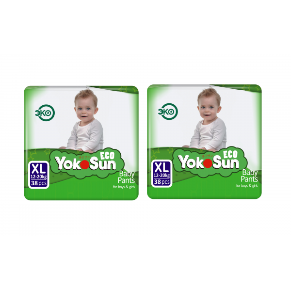 Yokosun Набор 2 х YokoSun трусики Eco XL (12-20 кг) 38 шт.