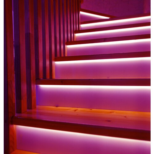 Комплект для автоматической подсветки лестницы с датчиками движения ETL - для подсветки 14 ступеней, RGB