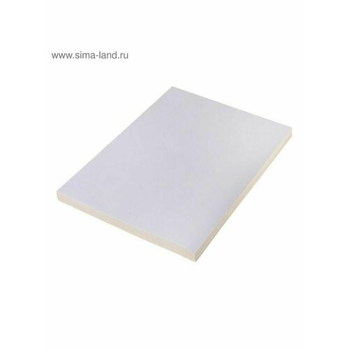 Бумага А4 50 листов 80 г/м самоклеящаяся белая глянцевая