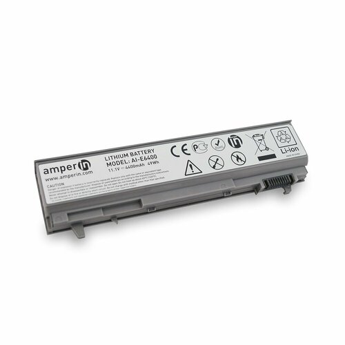 Аккумуляторная батарея Amperin для ноутбука Dell Latitude E6400 4400mAh (49Wh) AI-E6400 серый, серебристый