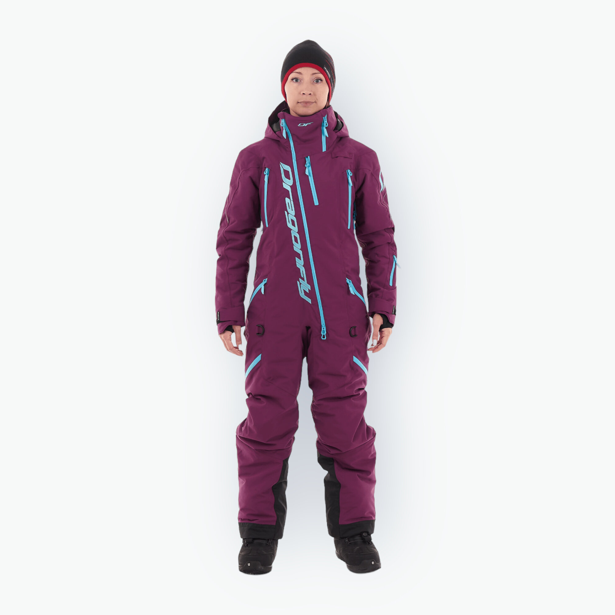 Комбинезон горнолыжный Dragonfly Комбинезон утепленный Dragonfly EXTREME WOMAN Purple Sky 2024, размер M, фиолетовый, голубой