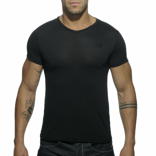 Футболка Addicted Basic V-Neck T-Shirt, размер S, черный, белый футболка addicted хлопок однотонная размер m хаки зеленый