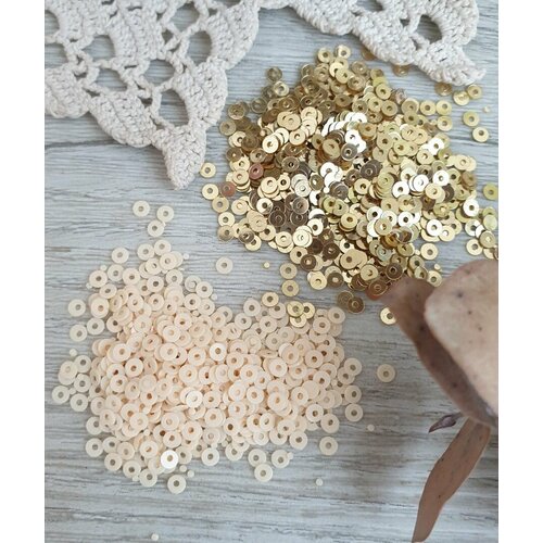 Набор пайеток круглые плоские 25 мм p044-047 2 упаковки по 3 грамма 402₽