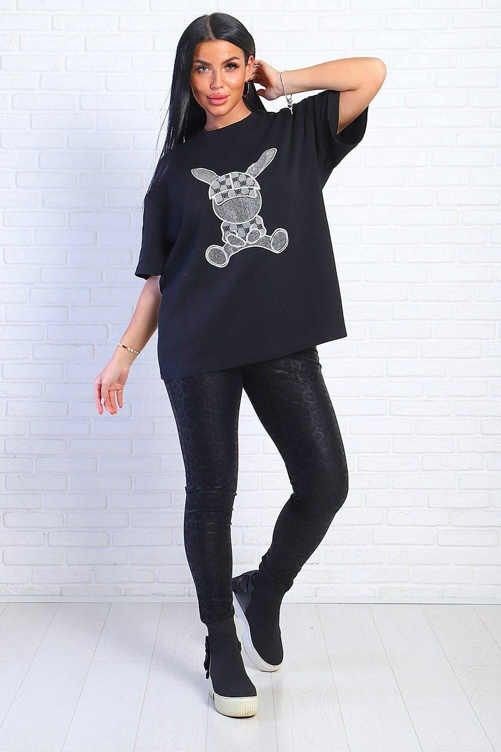 Легинсы Натали, размер 52, темно-серый, темно-серый — фото 1