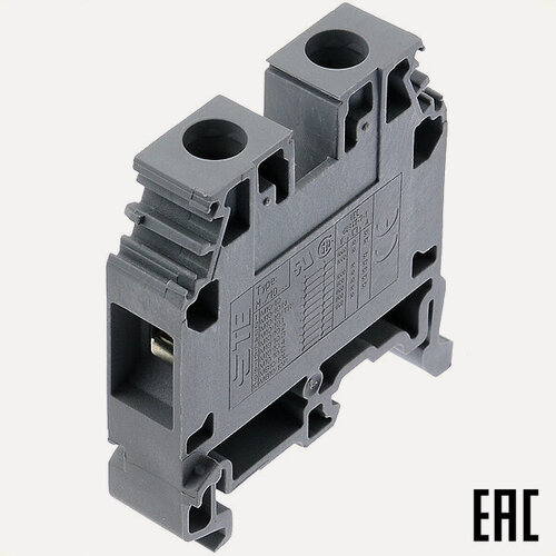 Изображение товара Клемма M10/10 винтовая 1SNA115120R1700 серая 10мм2 57А 800В ширина 10мм TE/АВВ (3 шт. в комплекте)