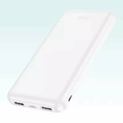 Внешний аккумулятор Hoco J100 10000 мАч 2 USB 2 А дисплей белый 164800₽