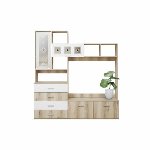 Центральная секция Белла - Белый Дуб белано светлый 19750₽