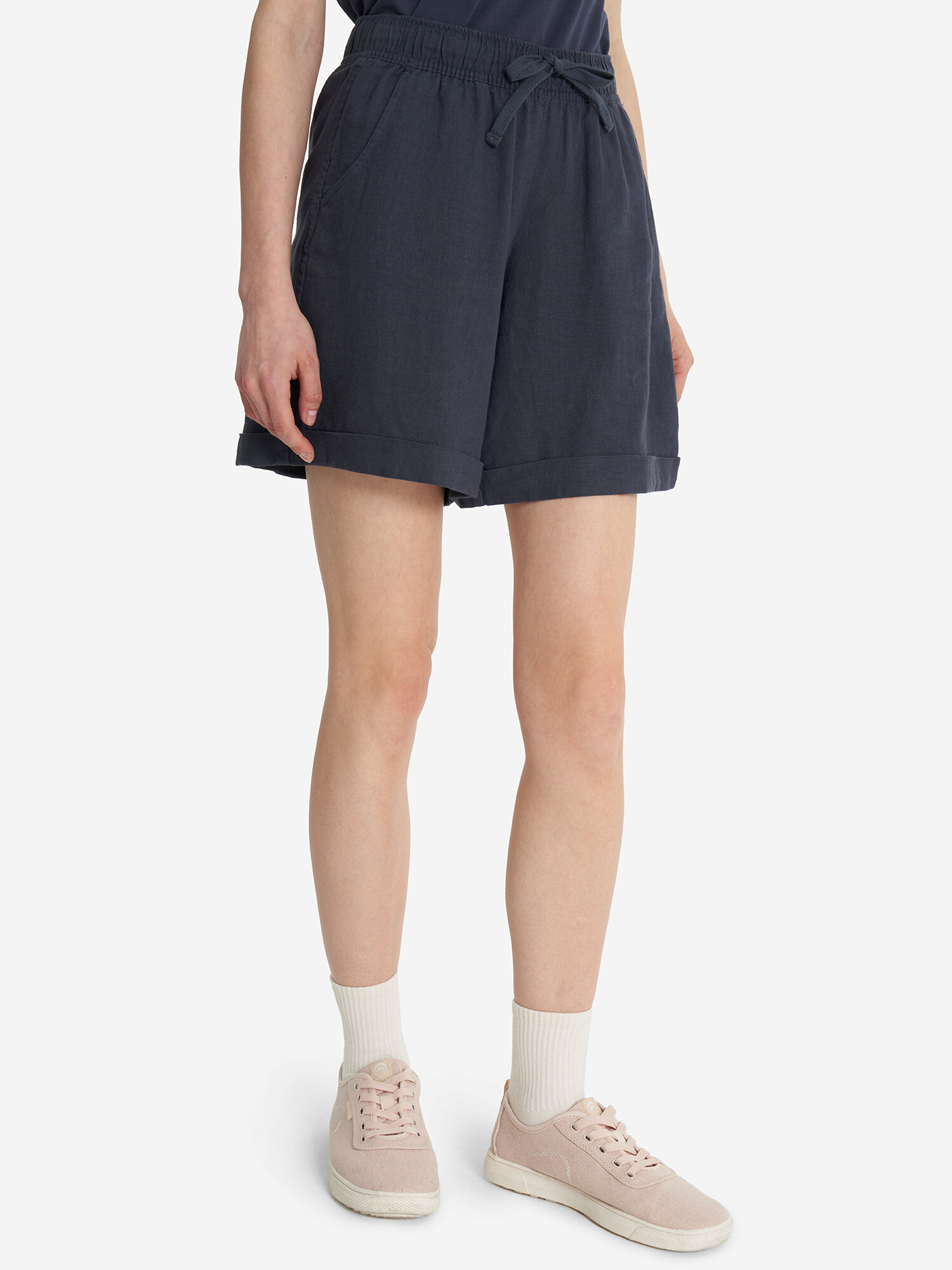 Бермуды OUTVENTURE Women's Linen Shorts, размер 44, темно-синий