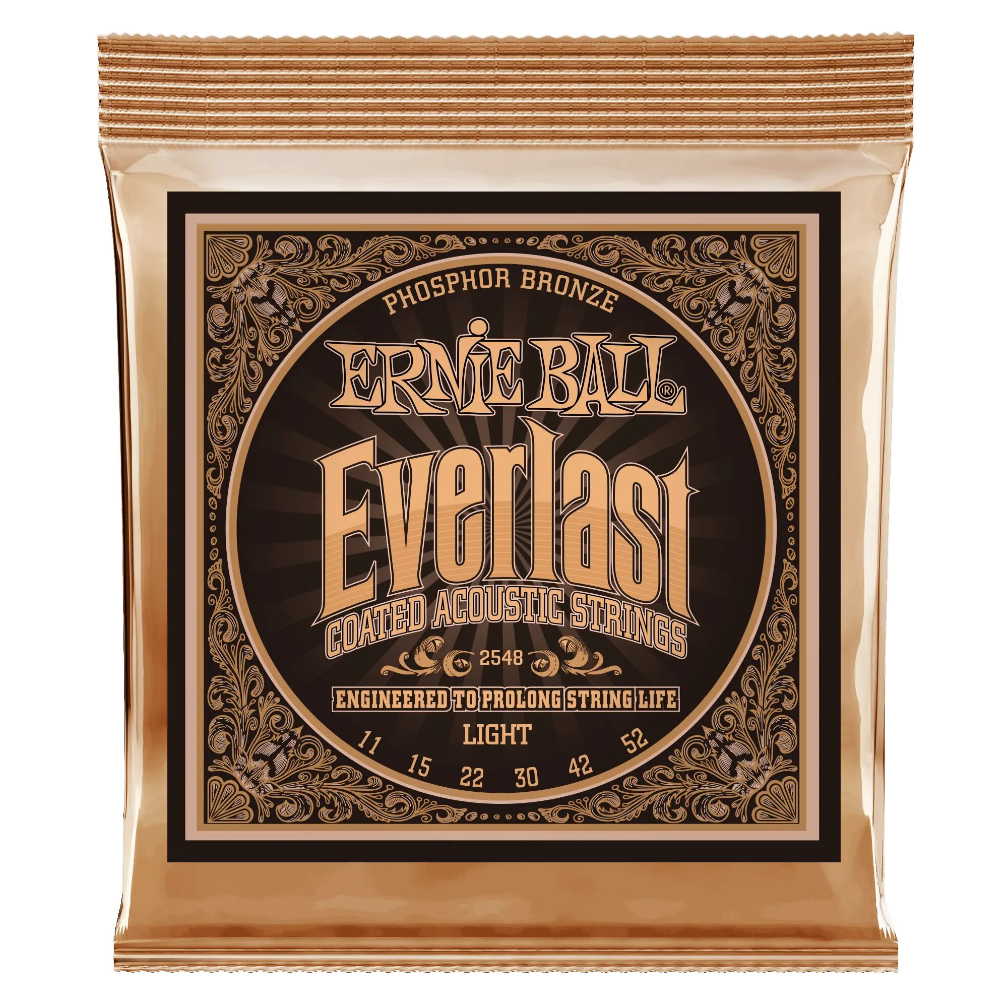 Струны для акустической гитары Ernie Ball 2548 Everlast Phosphor Bronze Light 11-52, Ernie Ball (Эрни Бол)