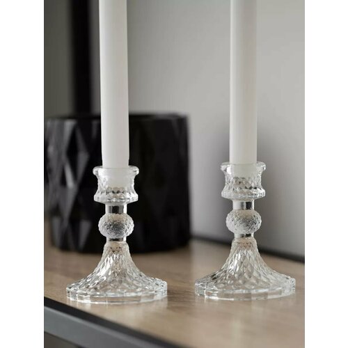 Подсвечник для свечей стеклянный набор из 2 шт, «Пашкин Дом»