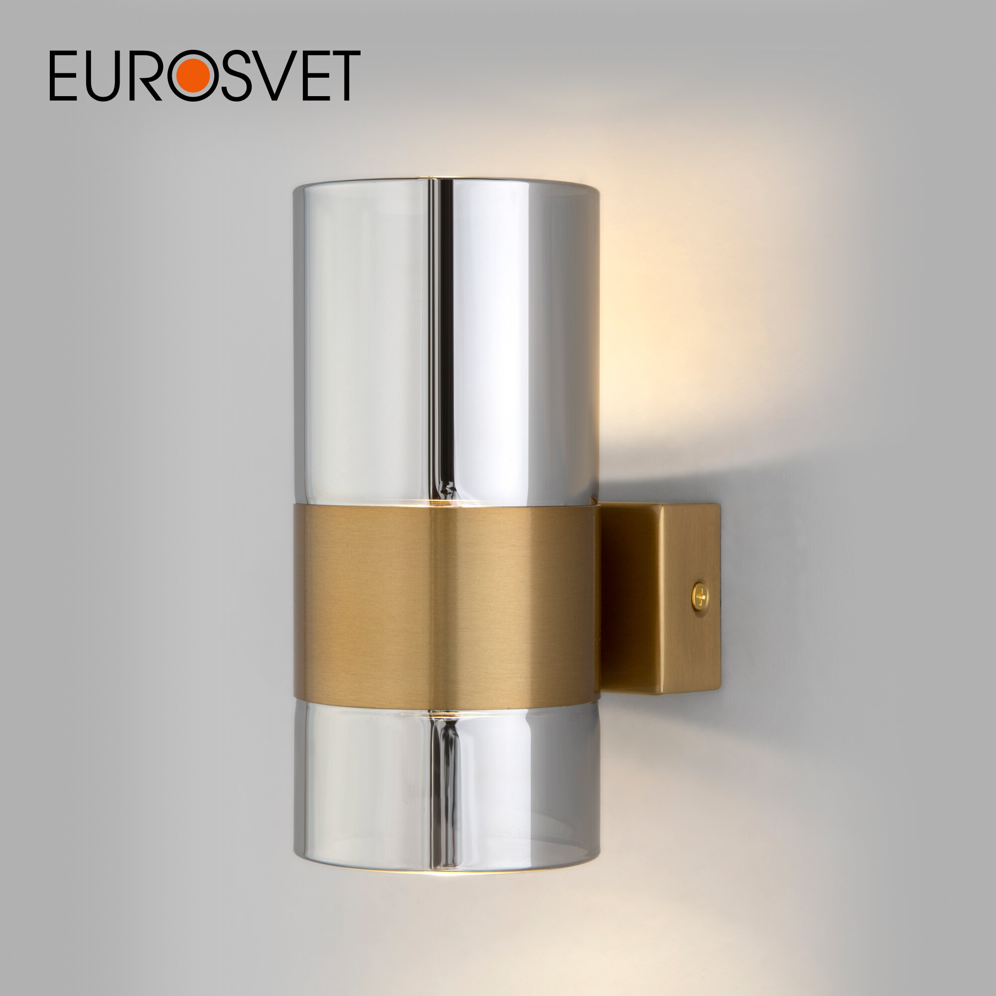 Бра / Настенный светильник Eurosvet Watford 40021/1 LED латунь/дымчатый