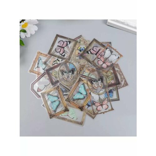 Наклейки для творчества Бабочки в картинах набор 40 шт 12х 588₽