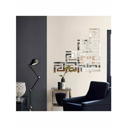 Наклейки интерьерные зеркальные декор набор 10 шт 10х10 см 706₽