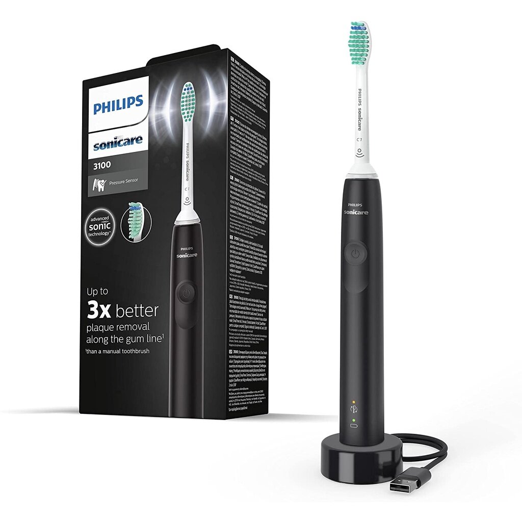 Звуковая зубная щетка Philips Sonicare 3100 HX3671, CN, чeрный