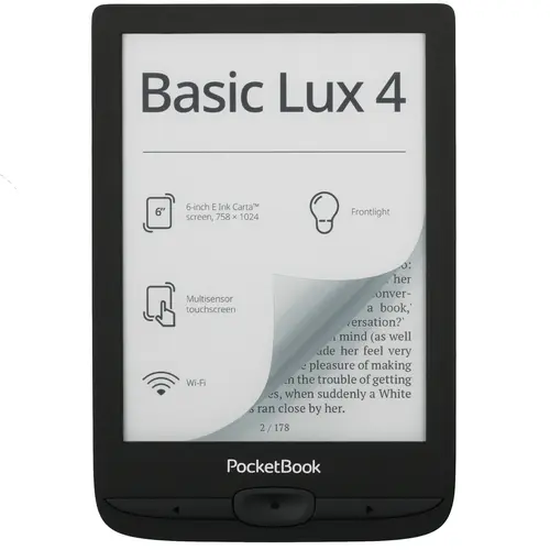 Электронная книга PocketBook 618 Basic Lux 4 Ink, черный