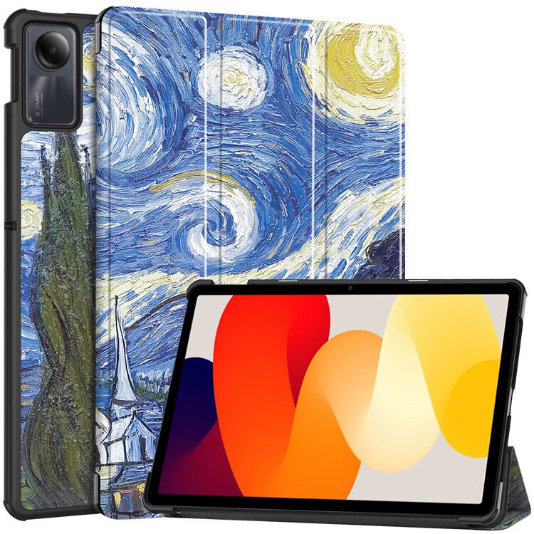 Чехол для планшета Redmi Pad SE (11 дюймов), с магнитом и красивым рисунком (Звездная ночь)